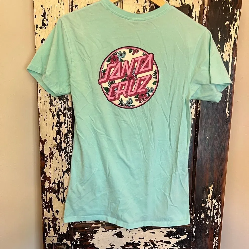 Santa Cruz Floral hand unisex T-shirt.
